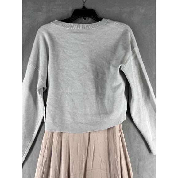 The Gemini Twofer Sweater + Dress Set Size Medium Grey Pink - Picture 6 of 11